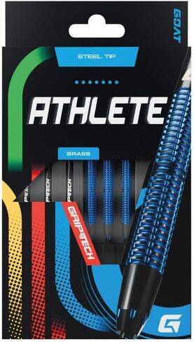 GOAT - Athlete Blue Brass Steel Darts 12 G Including 3 Barrels, 3 Flights & 3 Shafts in Saudi Arabia