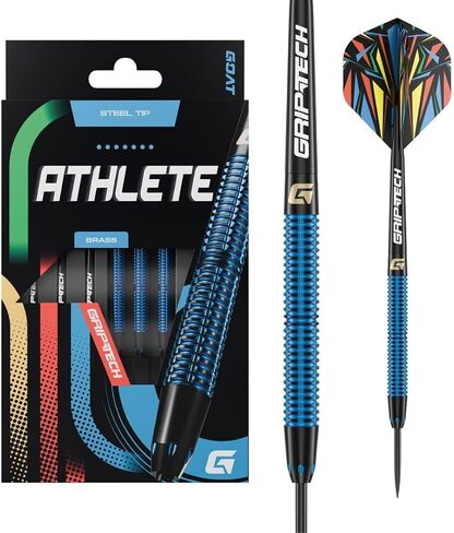 GOAT - Athlete Blue Brass Steel Darts 12 G Including 3 Barrels, 3 Flights & 3 Shafts in Saudi Arabia