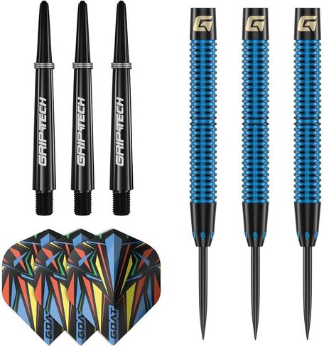 GOAT - Athlete Blue Brass Steel Darts 12 G Including 3 Barrels, 3 Flights & 3 Shafts in Saudi Arabia