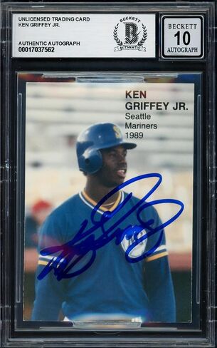 Ken Griffey Jr. Autographed 1989 Rookie Fever Rookie Card #6 Seattle Mariners Auto Grade Gem Mint 10 Beckett BAS #17037562 - Baseball Slabbed Autographed Rookie Cards in Saudi Arabia