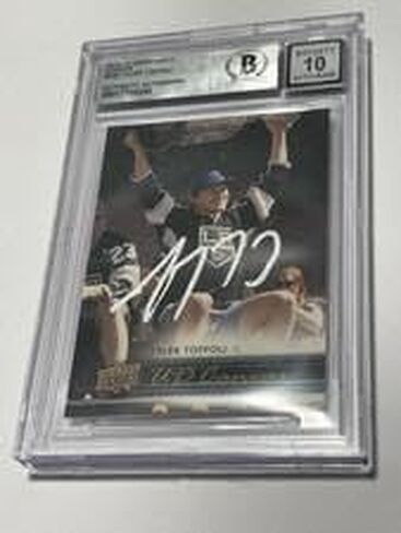 Tyler Toffoli Signed LA Kings UD Upper Deck Canvas Card Slabbed Beckett BAS IP a - Hockey Slabbed Autographed Rookie Cards in Saudi Arabia