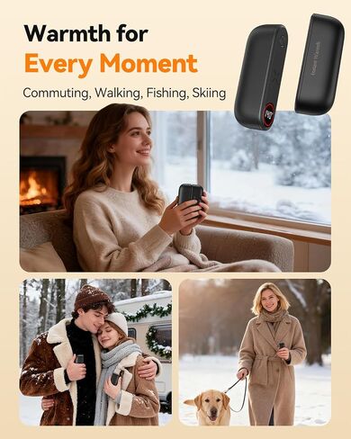 2 in 1 Hand Warmers Rechargeable, Magnetic Electric Hand Warmer 8000mAh USB-C, 3 Heat Levels up to 140°F, Quick Heating Portable Hand Warmers, Gifts in Saudi Arabia