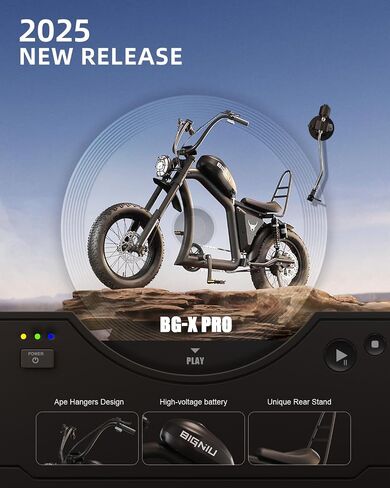 Adult Electric Bike, 1500W Brushless Motor 52V/27Ah Range Up to 38 Miles E Bike Front/Rear Turn Signals Dual Suspension Electric Bike BG-X PRO in Saudi Arabia