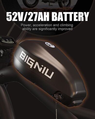 Adult Electric Bike, 1500W Brushless Motor 52V/27Ah Range Up to 38 Miles E Bike Front/Rear Turn Signals Dual Suspension Electric Bike BG-X PRO in Saudi Arabia