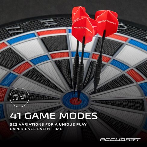 Accudart Aurora 15.5" Electronic Dartboard - 41 Games with 323 Variations - Official Tournament-Sized - 10 LED Displays - Advanced Features in Saudi Arabia