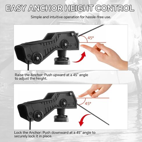 HITORHIKE Universal Anchor Mount-Heavy Duty Boat Anchor Holder with Multi-Directional Locking,Built-in Storage for Kayaks,Canoes in Saudi Arabia