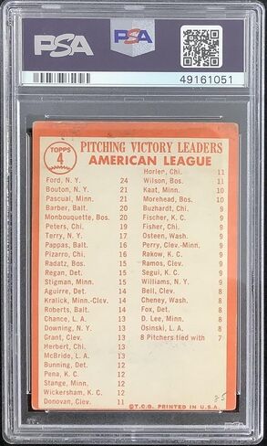 ووقعت فورد 1964 Topps # 4 بطاقة البيسبول Yankees HOF PSA/DNA توقيعه 10 - بطاقات البيسبول الموقعة in Saudi Arabia