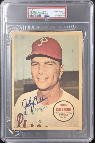 وقع جوني كاليسون على ملصق Topps لعام 1967 رقم 14 لتوقيع البيسبول PSA/DNA - بطاقات موقعة من ألواح البيسبول in Saudi Arabia