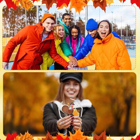 6 قطع من جوائز عيد الشكر لتركيا مقاس 11.43 سم × 11.43 سم من الأكريليك، جوائز تقدير الخريف المضحكة لهدايا عيد الشكر وجوائز الخريف وديكورات in Kuwait