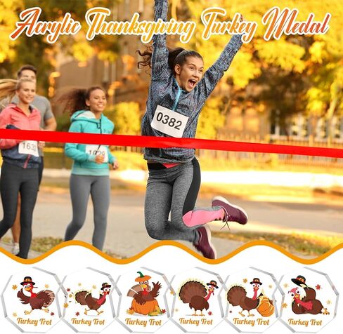 6 قطع من جوائز عيد الشكر لتركيا مقاس 11.43 سم × 11.43 سم من الأكريليك، جوائز تقدير الخريف المضحكة لهدايا عيد الشكر وجوائز الخريف وديكورات in Kuwait