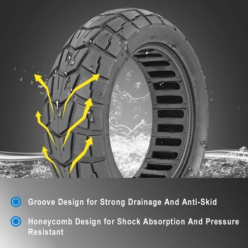 إطار سكوتر كهربائي 10 بوصة 10x2.75 إطار صلب 85/65-6.5 لـ Speedway 5 لـ Dualtron 3 سكوتر كهربائي إطار غير هوائي لـ Kugoo لـ G-Booster G2 Pro in Kuwait