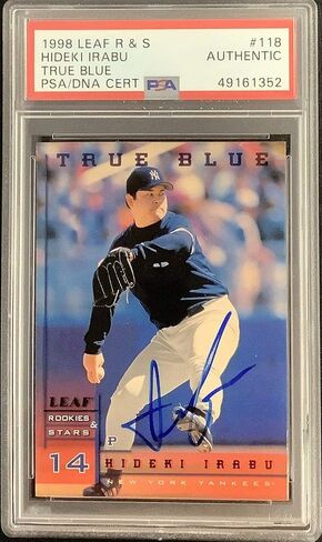 Hideki Irabu Signed 1998 Leaf R&S #118 Card NY Yankees Autograph WSC PSA/DNA - MLB Autographed Baseball Cards in Saudi Arabia