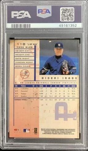 Hideki Irabu Signed 1998 Leaf R&S #118 Card NY Yankees Autograph WSC PSA/DNA - MLB Autographed Baseball Cards in Saudi Arabia