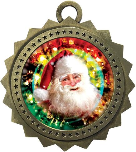 1 to 50 Packs Santa Claus Christmas Gold Medals Trophy Award with Free Custom Engraving D03-MY481 in Saudi Arabia