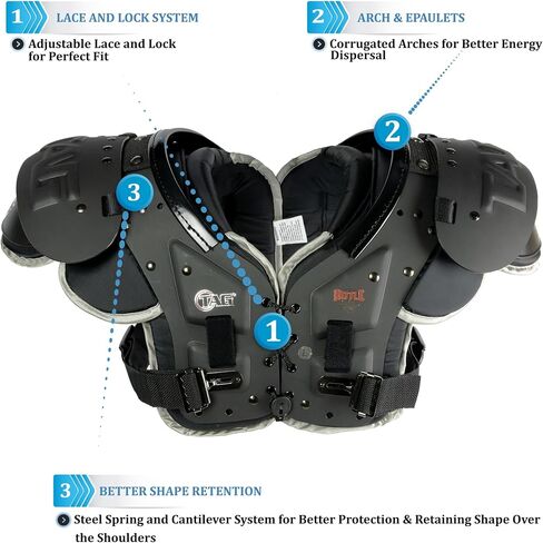 وسادة كتف TAG Battle Gear II متوسطة لكرة القدم TSP100 (حزام جانبي قابل للقفل على شكل حرف T) in Kuwait