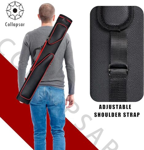 Collapsar Pool Cue Case 2X4, Billiard Stick Carrying Case Holds 2 Butts and 4 Shafts for Adults Billiard Cue Case in Saudi Arabia