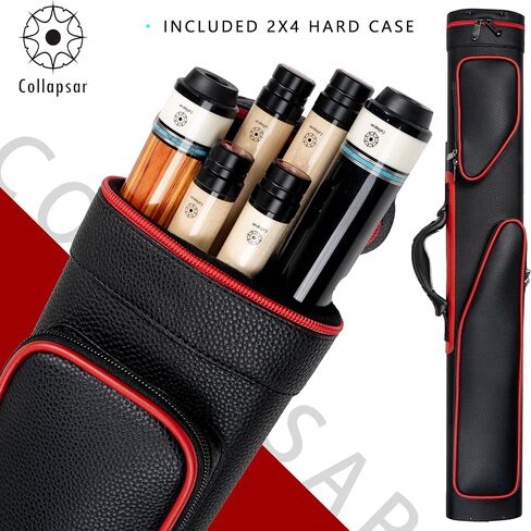 Collapsar Pool Cue Case 2X4, Billiard Stick Carrying Case Holds 2 Butts and 4 Shafts for Adults Billiard Cue Case in Saudi Arabia