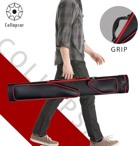 Collapsar Pool Cue Case 2X4, Billiard Stick Carrying Case Holds 2 Butts and 4 Shafts for Adults Billiard Cue Case in Saudi Arabia