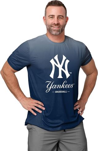 تي شيرت FOCO MLB للرجال ذو الشعار الأساسي الرسمي Wordmark Premier Team Spirit Performance Gradient in Saudi Arabia