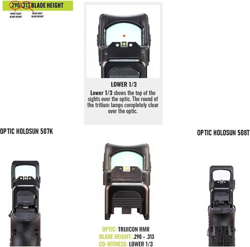 Night Fision Optics Ready Stealth Night Sight Set for Walther PDP/PPQ with RMR/507c/508t in Kuwait