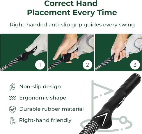 Retractable Golf Swing Training Aid – Telescopic Golf Click Stick with Grip Trainer for Beginners – Best Indoor Golf Swing Trainer, Practice Club and Daily Warm-Up Tempo Training Tool in Saudi Arabia