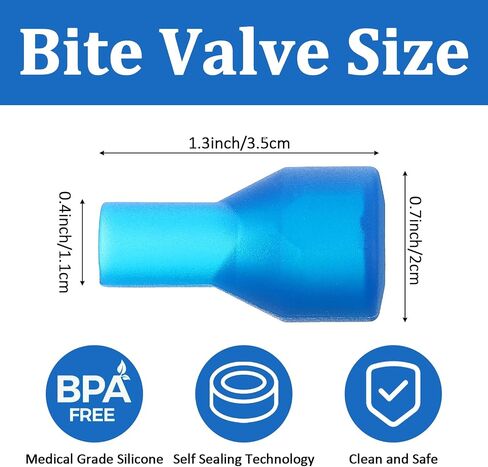 8 Pcs Bite Valve Replacement, Mouthpiece Valve Hydration Bladder Accessories, Bite Parts Replacement for Most Brands, Dust Cover, Backpack, Water Reservoir( Blue in Saudi Arabia