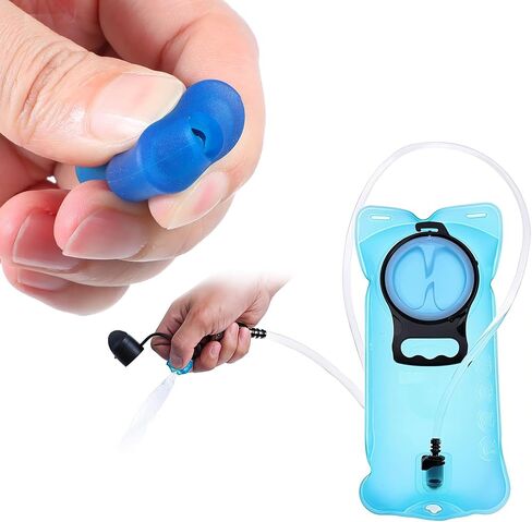 8 Pcs Bite Valve Replacement, Mouthpiece Valve Hydration Bladder Accessories, Bite Parts Replacement for Most Brands, Dust Cover, Backpack, Water Reservoir( Blue in Saudi Arabia