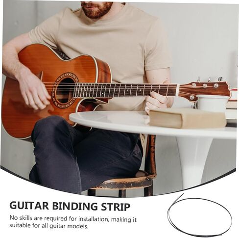 Plastic Guitar Binding and Purfling Strip Black Color for Acoustic and Electric Guitar Repair for Diy Projects and Enhancing Aesthetic Value in Kuwait