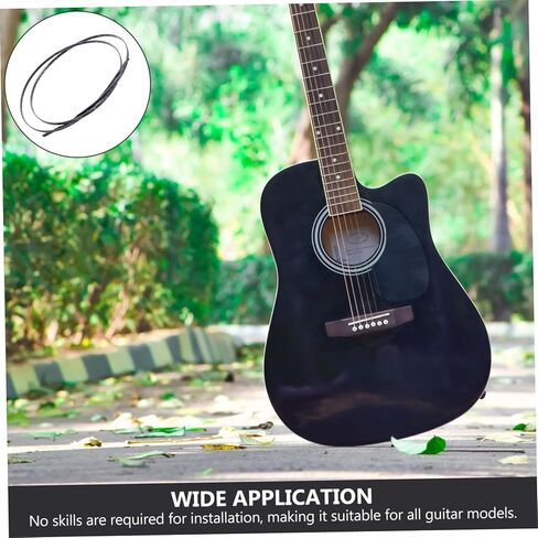 Plastic Guitar Binding and Purfling Strip Black Color for Acoustic and Electric Guitar Repair for Diy Projects and Enhancing Aesthetic Value in Kuwait