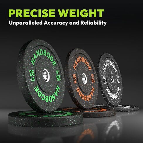2-Inch Bumper Plates High Bounce, Olympic Weight Plate Set 45/100/160/190/260/300lb, Barbell Weight Plates Set for Home Gym, Colored Weights Rubber Strength Training Plate for Weight Lifting in Saudi Arabia