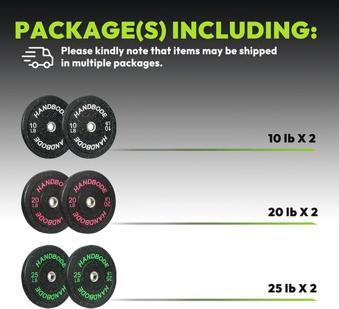 2-Inch Bumper Plates High Bounce, Olympic Weight Plate Set 45/100/160/190/260/300lb, Barbell Weight Plates Set for Home Gym, Colored Weights Rubber Strength Training Plate for Weight Lifting in Saudi Arabia