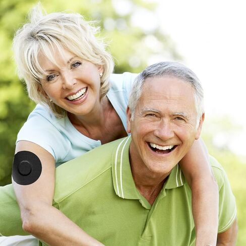 20 Pack,Over Patches Waterproof for Dexcom g7,CGM Sensor Patches| Non-Glue Central, Full Coverage, Latex-Free, Hypoallergenic& Breathable | Easy to Remove Without Leaving Any Marks (Black, 3.15 in) in Kuwait