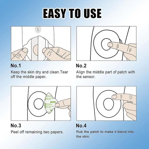 20 Pack,Over Patches Waterproof for Dexcom g7,CGM Sensor Patches| Non-Glue Central, Full Coverage, Latex-Free, Hypoallergenic& Breathable | Easy to Remove Without Leaving Any Marks (Black, 3.15 in) in Kuwait