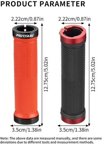 Bike Handlebar Grips，Single Lock-On Non-Slip Rubber Bar Ends for Mountain, BMX, MTB, Cruiser & Scooter Bikes，Comfortable Ergonomic Design in Saudi Arabia