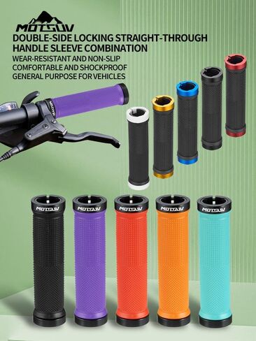 Bike Handlebar Grips，Single Lock-On Non-Slip Rubber Bar Ends for Mountain, BMX, MTB, Cruiser & Scooter Bikes，Comfortable Ergonomic Design in Saudi Arabia