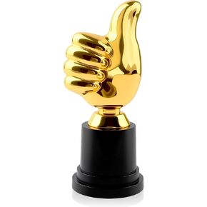 Golden Thumbs Up Trophy, 1PCS Thumbs Trophy Award/ 1st Trophy Set with Glass Thumbs Up for Sports Tournaments, Talent Show, Party Favor, Game Classroom Job Football Competition Rewards Gift in Kuwait