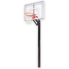 First Team Champ II Steel-Acrylic In Ground Adjustable Basketball System44; Black in Saudi Arabia