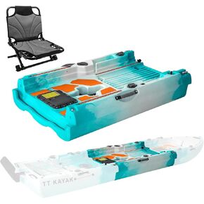 Modular Fishing Kayak with Cart and Paddle, 110in Stable & Portable Sit-on-Top Kayak for Recreation and Fishing, Easy to Transport, Fits in SUV, Pickup or Van in Saudi Arabia
