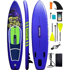 Inflatable Stand Up Paddle Board – Seat-Equipped SUP with Convertible Dual-Head Paddle, Premium Accessories, Anti-Slip EVA Deck, Ultra-Stable for All Skill Levels in Saudi Arabia
