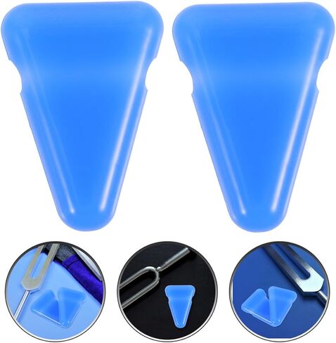 Cabilock 2pcs Fork Holder Silicone Triangle Base Secure Stabilizer Mount for Tuning Forks Lightweight and Easy to Clean for Therapy and Meditation in Saudi Arabia
