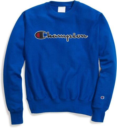 Champion Men's Reverse Weave Crew, Chainstitch Applique in Saudi Arabia