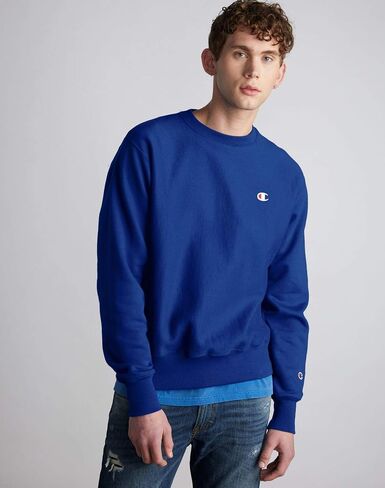 Champion Men's Reverse Weave Crew, Chainstitch Applique in Saudi Arabia