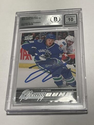 Jared McCann Signed UD Young Guns Upper Deck Card IP Slabbed Beckett BAS a - Hockey Slabbed Autographed Rookie Cards in Saudi Arabia