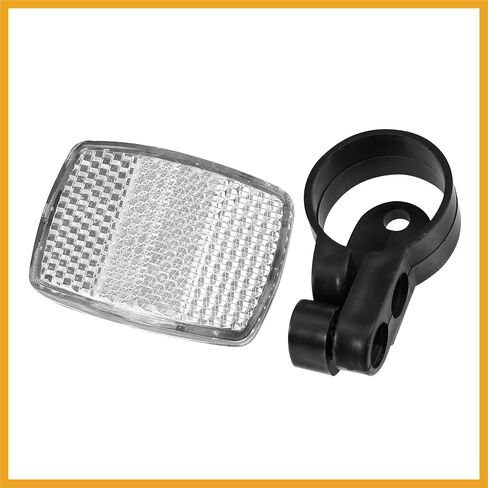 2pcs Bicycle Front Rear Reflector Kit Mountain Bike Safety Warning Reflectors for Handlebar Seatpost and Night Cycling Red and White Replacement in Saudi Arabia
