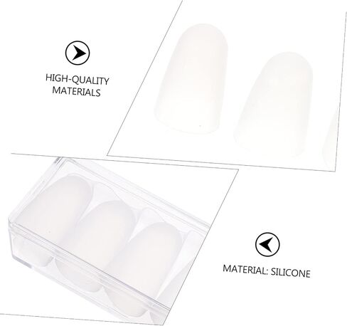Guitar Finger Cover - Silicone Fingertip Protectors for Pain Relief 4Pcs Transparent Finger Caps for Ukulele & Guitar Players Ideal for Beginners and Professionals in Saudi Arabia