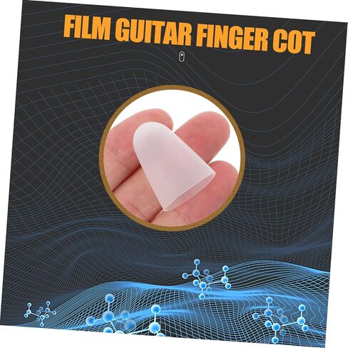 Guitar Finger Cover - Silicone Fingertip Protectors for Pain Relief 4Pcs Transparent Finger Caps for Ukulele & Guitar Players Ideal for Beginners and Professionals in Saudi Arabia