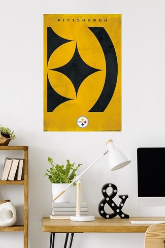 Trends International NFL Pittsburgh Steelers - Logo 25 Wall Poster, 34L x 22.4W, Unframed Version in Saudi Arabia