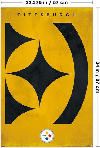 Trends International NFL Pittsburgh Steelers - Logo 25 Wall Poster, 34L x 22.4W, Unframed Version in Saudi Arabia