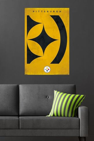 Trends International NFL Pittsburgh Steelers - Logo 25 Wall Poster, 34L x 22.4W, Unframed Version in Saudi Arabia