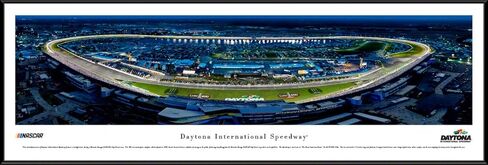 Daytona International Speedway - Night Race - NASCAR Race Posters and Framed Prints by Blakeway Panoramas in Saudi Arabia